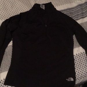 North face black half zip running top